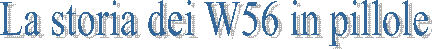 La storia dei W56 in pillole 